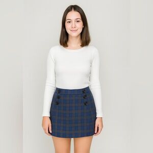 EUC GAP Plaid Wool Mini Skirt Size 6 Small schoolgirl academia preppy Classic‎